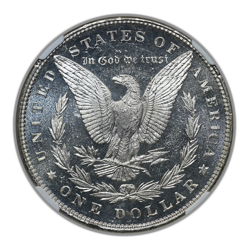 1885 Morgan Dollar $1 NGC MS62DPL - Deep Prooflike Reverse