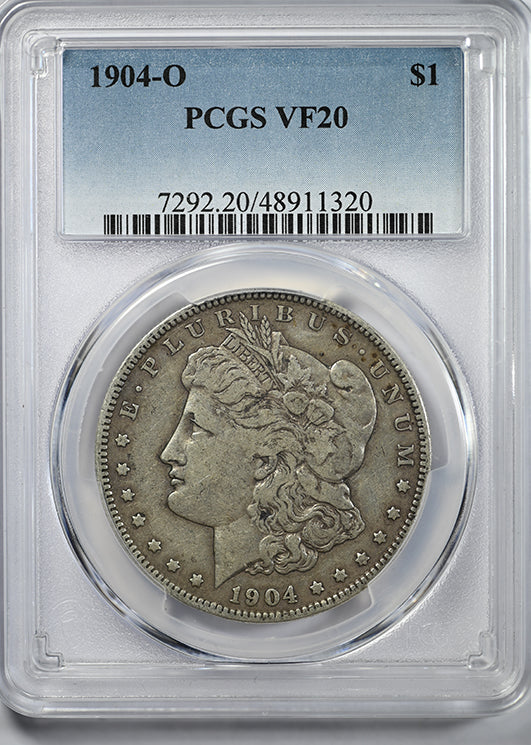 1904-O Morgan Dollar $1 PCGS VF20 Obverse Slab