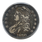 1830 Capped Bust Half Dollar 50C PCGS VF30 - Small 0