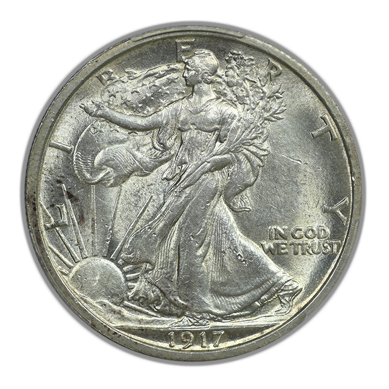 1917 Walking Liberty Half Dollar 50C PCGS MS62