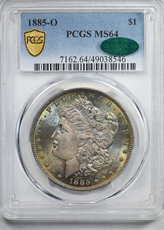 1885-O Morgan Dollar $1 PCGS MS64 CAC - TONED!