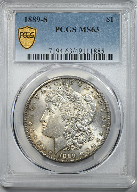 1889-S Morgan Dollar $1 PCGS MS63