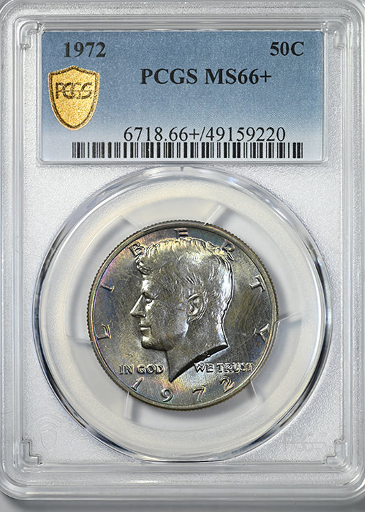 1972 Kennedy Half Dollar 50C PCGS MS66+ - TONED!