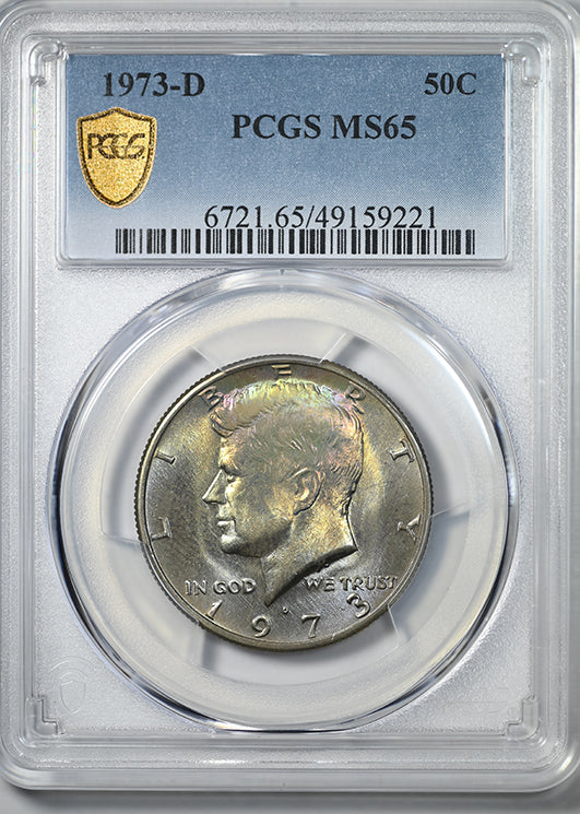 1973-D Kennedy Half Dollar 50C PCGS MS65 - TONED!