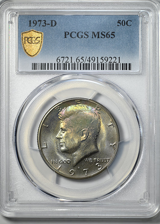 1973-D Kennedy Half Dollar 50C PCGS MS65 - TONED!