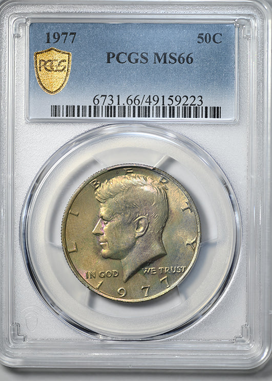 1977 Kennedy Half Dollar 50C PCGS MS66 - TONED!