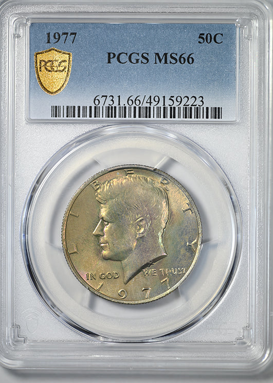 1977 Kennedy Half Dollar 50C PCGS MS66 - TONED!