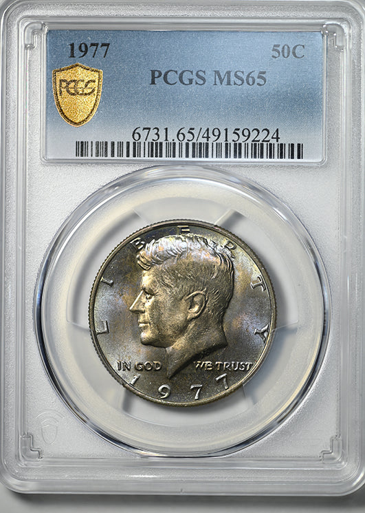 1977 Kennedy Half Dollar 50C PCGS MS65 - TONED!