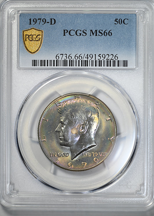 1979-D Kennedy Half Dollar 50C PCGS MS66 - TONED!