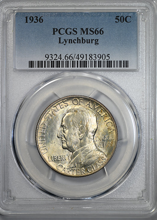 1936 Lynchburg Classic Commemorative Half Dollar 50C PCGS MS66