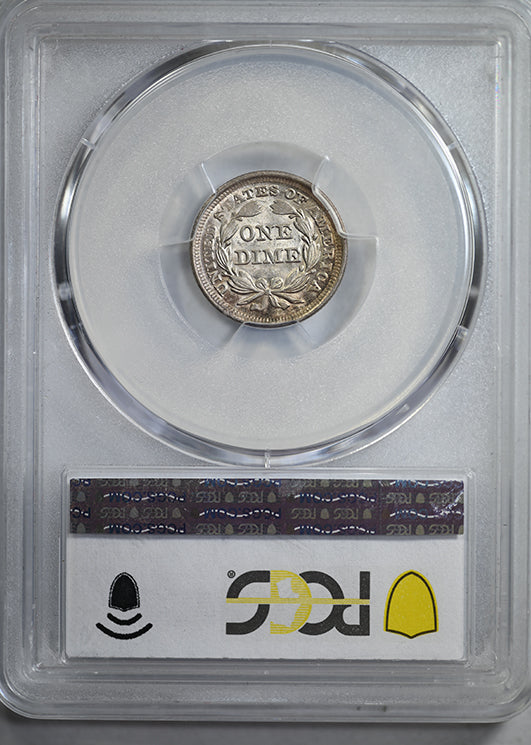 1857 Liberty Seated Dime 10C PCGS MS65