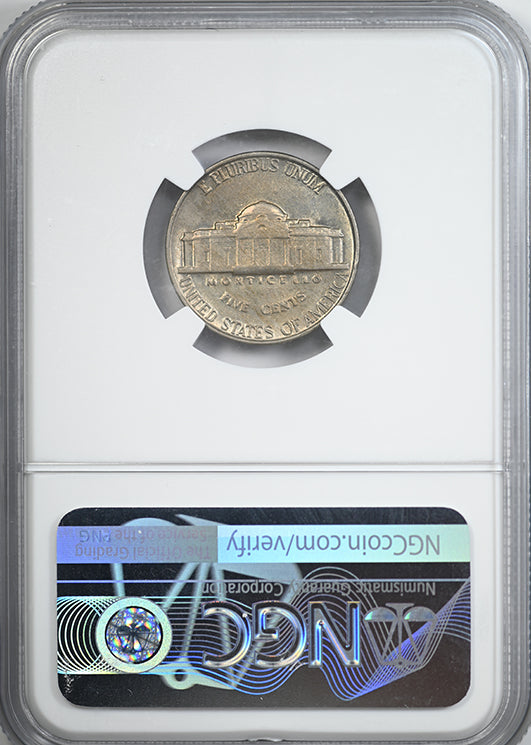 1939 Double Die Reverse Jefferson Nickel 5C NGC AU55 - DDR Reverse of 40 FS-801