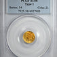 1854 Type 1 Liberty Head Gold Dollar G$1 PCGS AU58