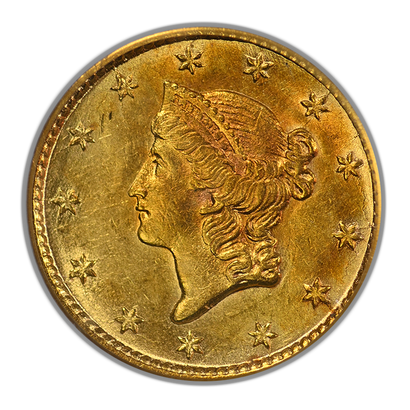 1854 Type 1 Liberty Head Gold Dollar G$1 PCGS AU58