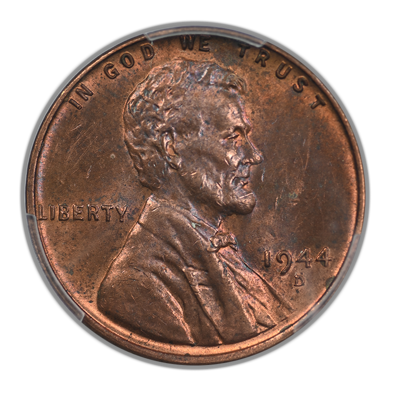 1944-D/S Lincoln Wheat Cent 1C PCGS MS63RB