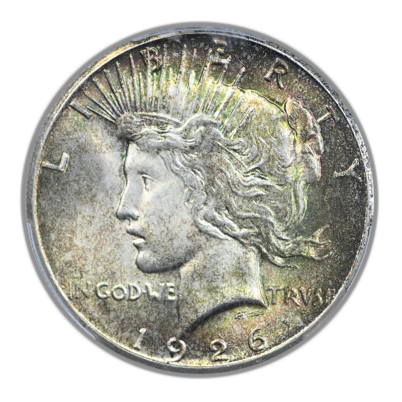 1926 Peace Dollar $1 PCGS MS64 - TONED!