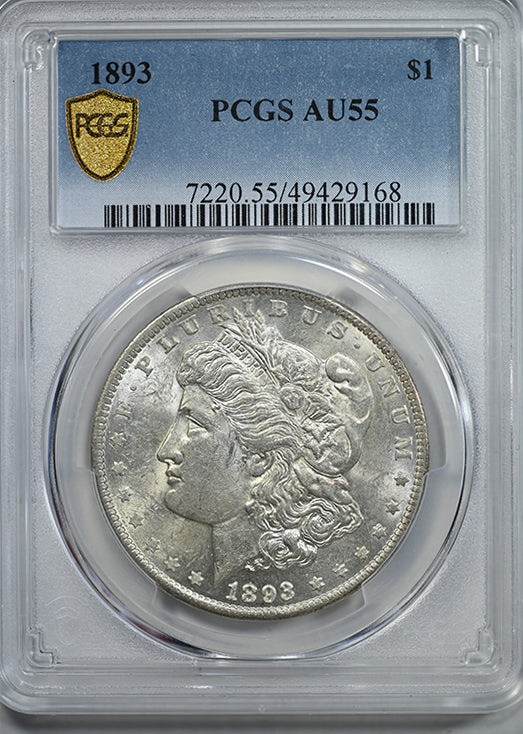 1893 Morgan Dollar $1 PCGS AU55 Obverse Slab