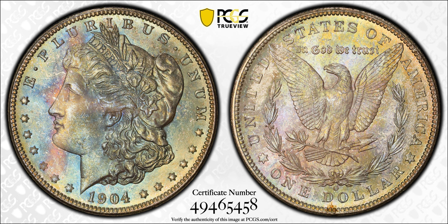 1904-O Morgan Dollar $1 PCGS MS65 - TONED!