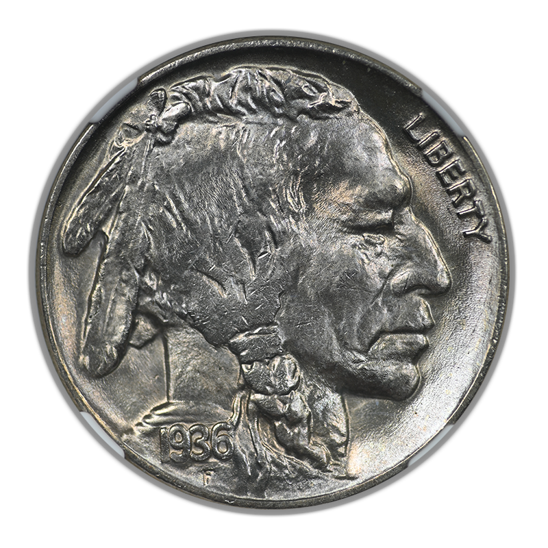 1936 Buffalo Nickel 5C NGC MS67