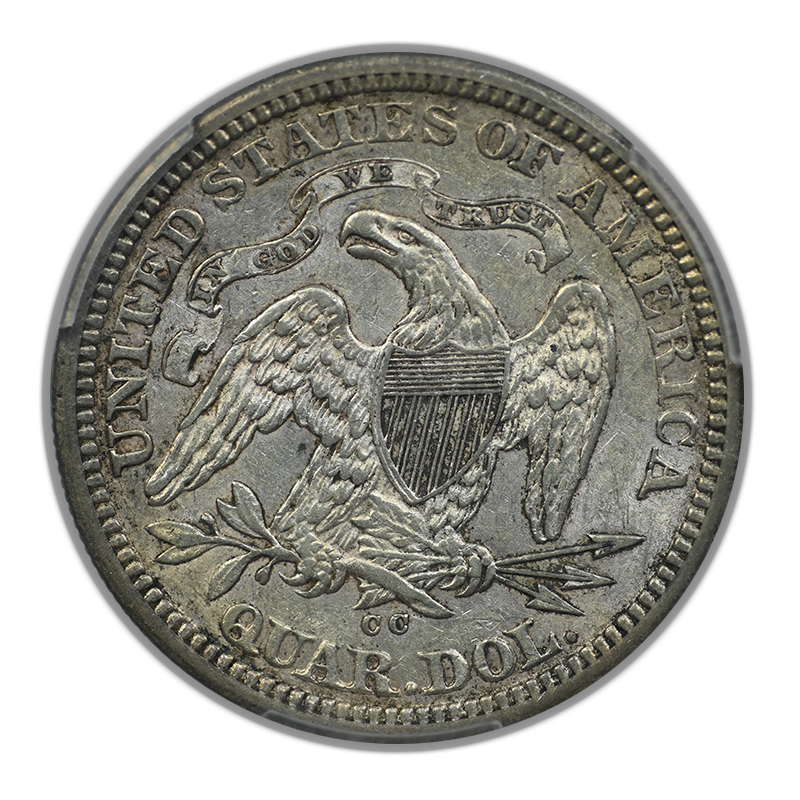 1876-CC Liberty Seated Quarter 25C PCGS AU50