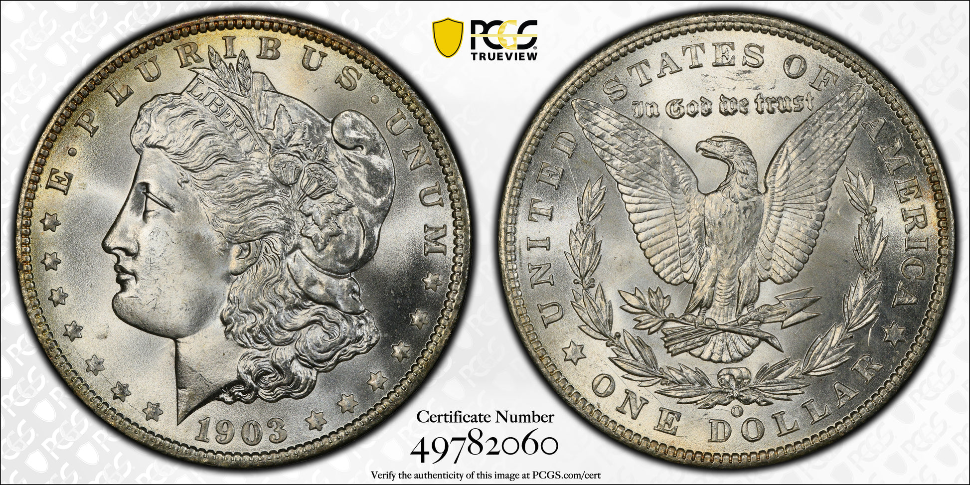 1903-O Morgan Dollar $1 PCGS MS67