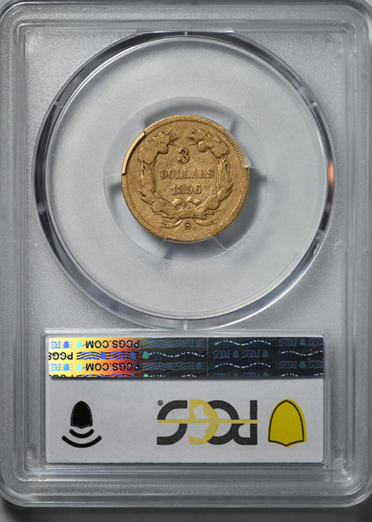 1856-S Indian Princess Gold Three Dollar Piece $3 PCGS G06 - Lowball