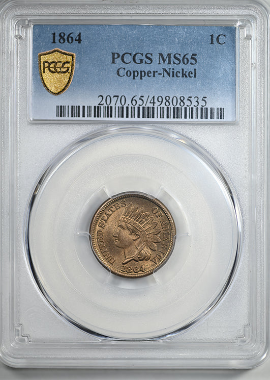 1864 Copper-Nickel Indian Head Cent 1C PCGS MS65