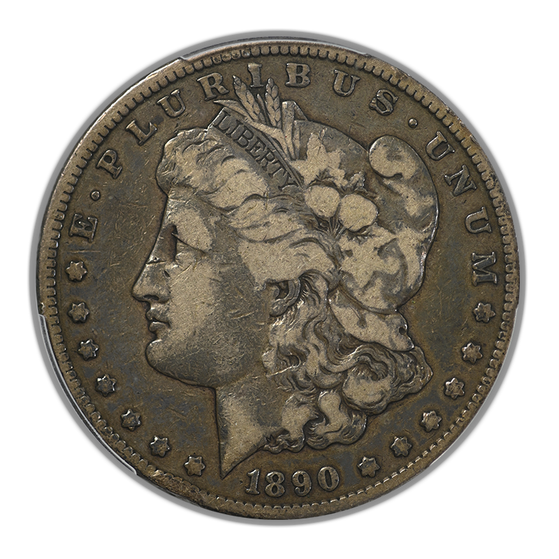 1890-CC Morgan Dollar $1 PCGS VG10 - Tailbar