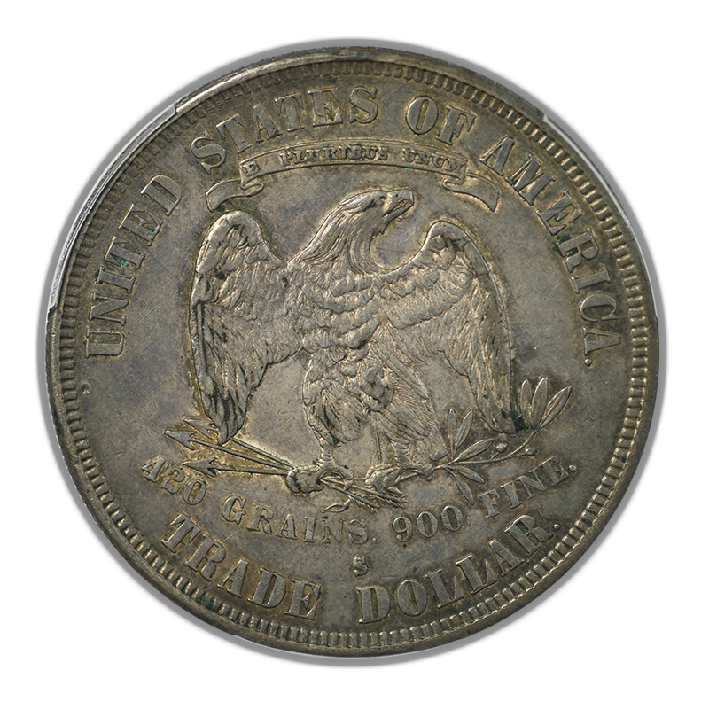 1878-S Trade Dollar T$1 PCGS AU50 Reverse