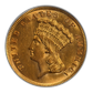 1854 Indian Princess Gold Three Dollar Piece $3 PCGS MS62