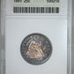 1891 Liberty Seated Quarter 25C ANACS Soapbox MS62 - TONED!