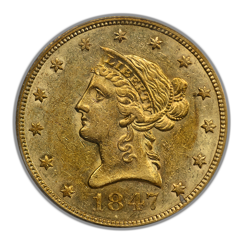 1847 Liberty Head Gold Eagle $10 PCGS AU55