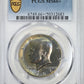 1986-P Kennedy Half Dollar 50C PCGS MS66+ - TONED! Obverse Slab