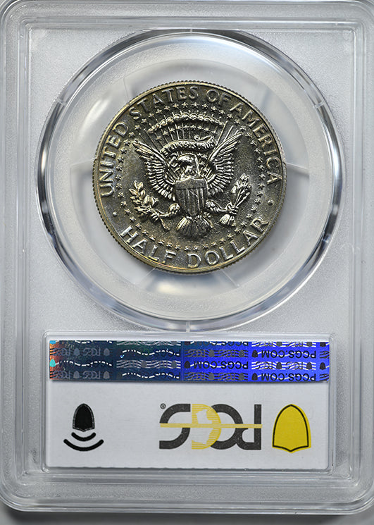 1986-P Kennedy Half Dollar 50C PCGS MS66+ - TONED! Reverse Slab