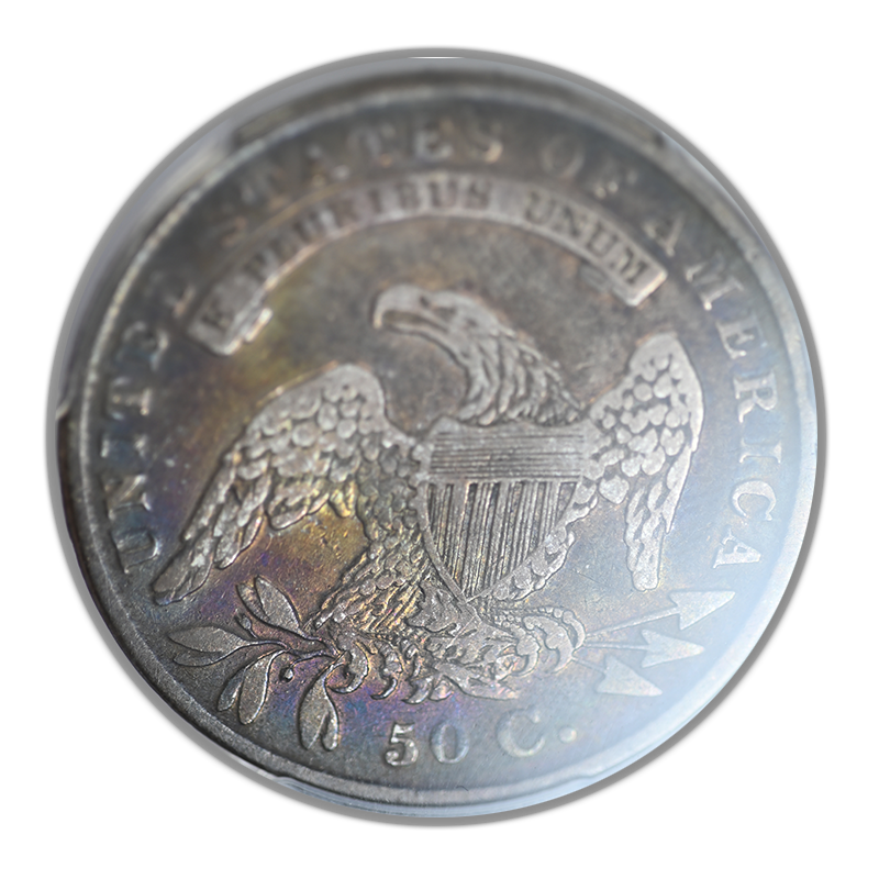 1834 Capped Bust Half Dollar 50C PCGS VF20 - Large Date, Small Letters - TONED!