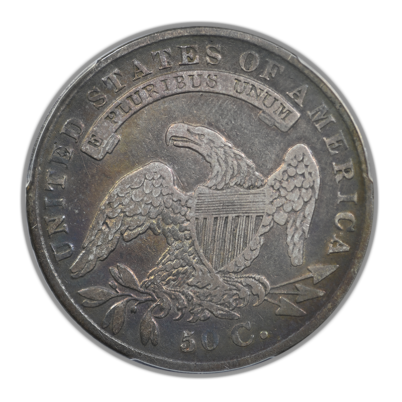 1834 Capped Bust Half Dollar 50C PCGS VF20 - Large Date, Small Letters - TONED!