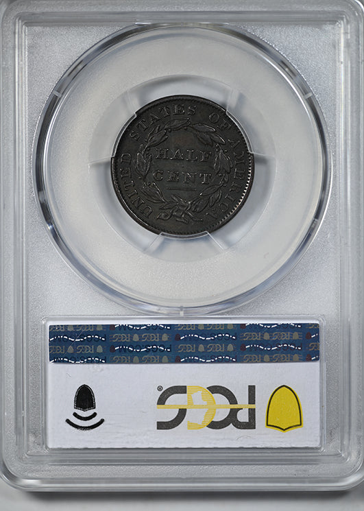 1834 Classic Head Half Cent 1/2C PCGS XF45