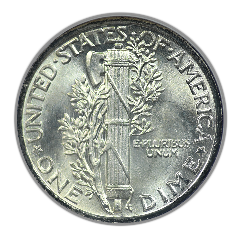 1942 Mercury Dime 10C NGC Fatty MS67