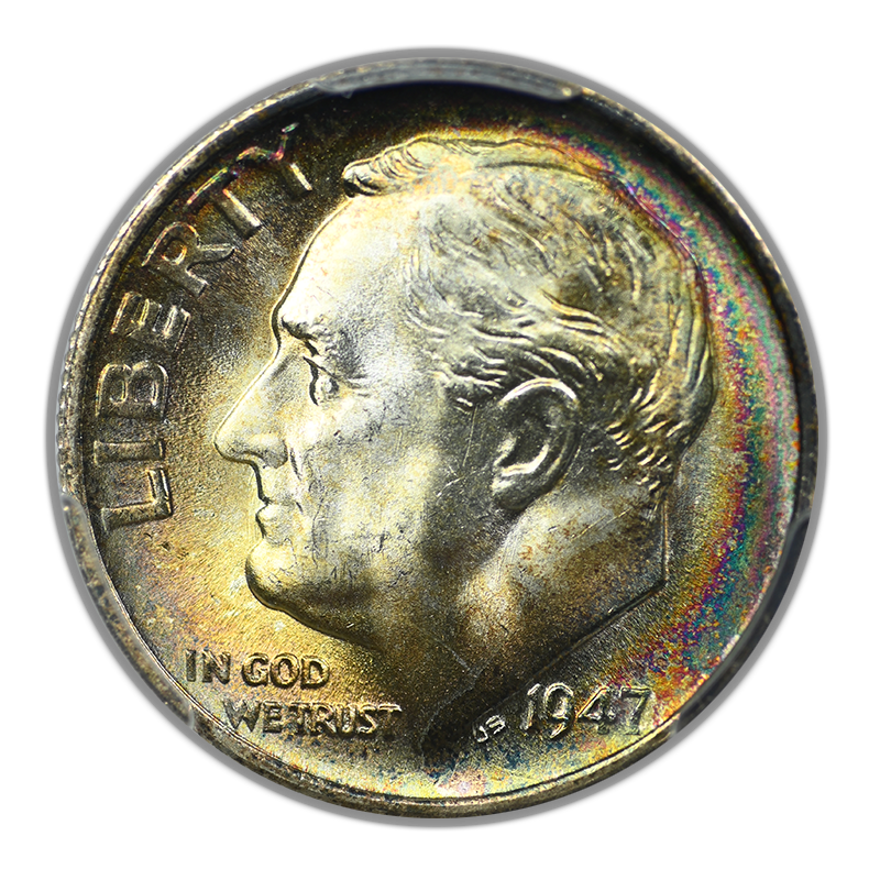 1947-S Roosevelt Dime 10C PCGS MS66 - TONED!