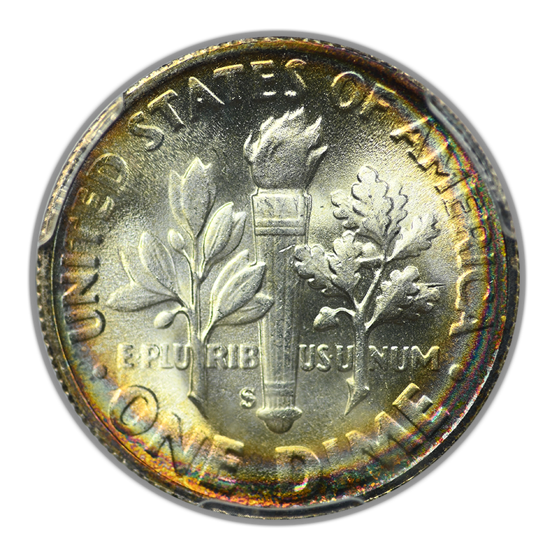 1947-S Roosevelt Dime 10C PCGS MS66 - TONED!