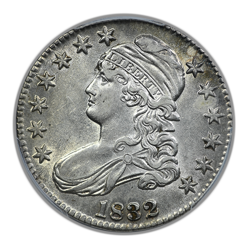 1832 Capped Bust Half Dollar 50C PCGS AU55 - Small Letters