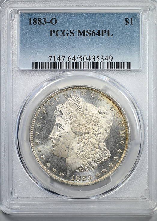 1883-O Morgan Dollar $1 PCGS MS64PL - Prooflike