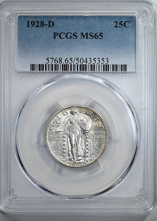 1928-D Standing Liberty Quarter 25C PCGS MS65