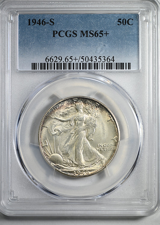 1946-S Walking Liberty Half Dollar 50C PCGS MS65+