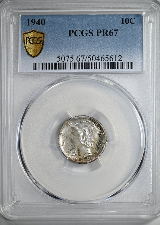 1940 Proof Mercury Dime 10C PCGS PR67