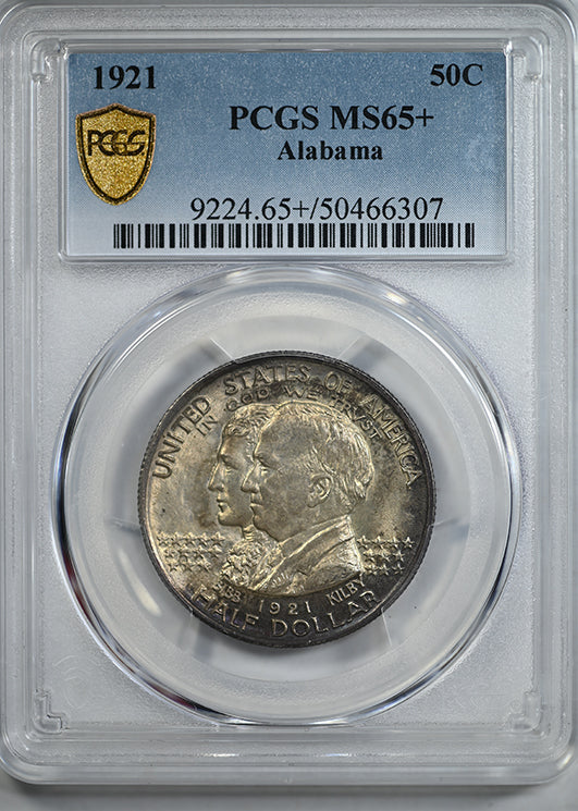 1921 Alabama Classic Commemorative Half Dollar 50C PCGS MS65+ Obverse Slab