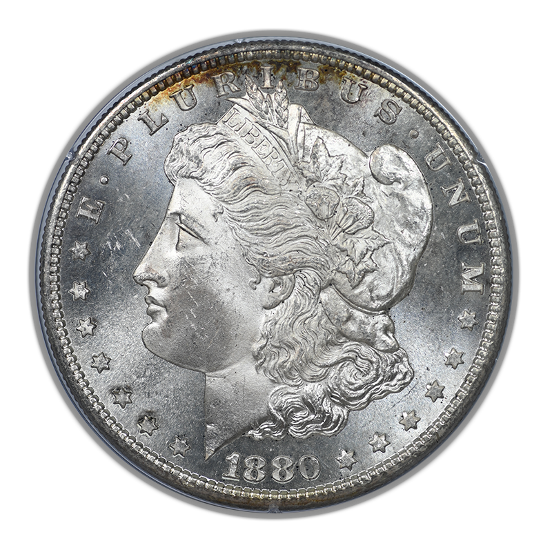 1880-S Morgan Dollar $1 PCGS Rattler MS64 CAC