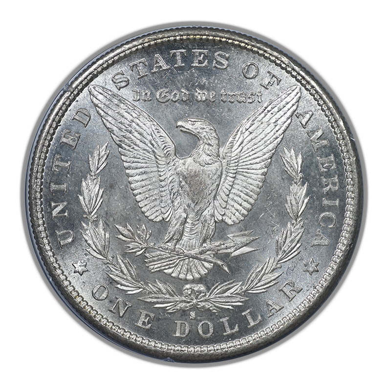 1880-S Morgan Dollar $1 PCGS Rattler MS64 CAC