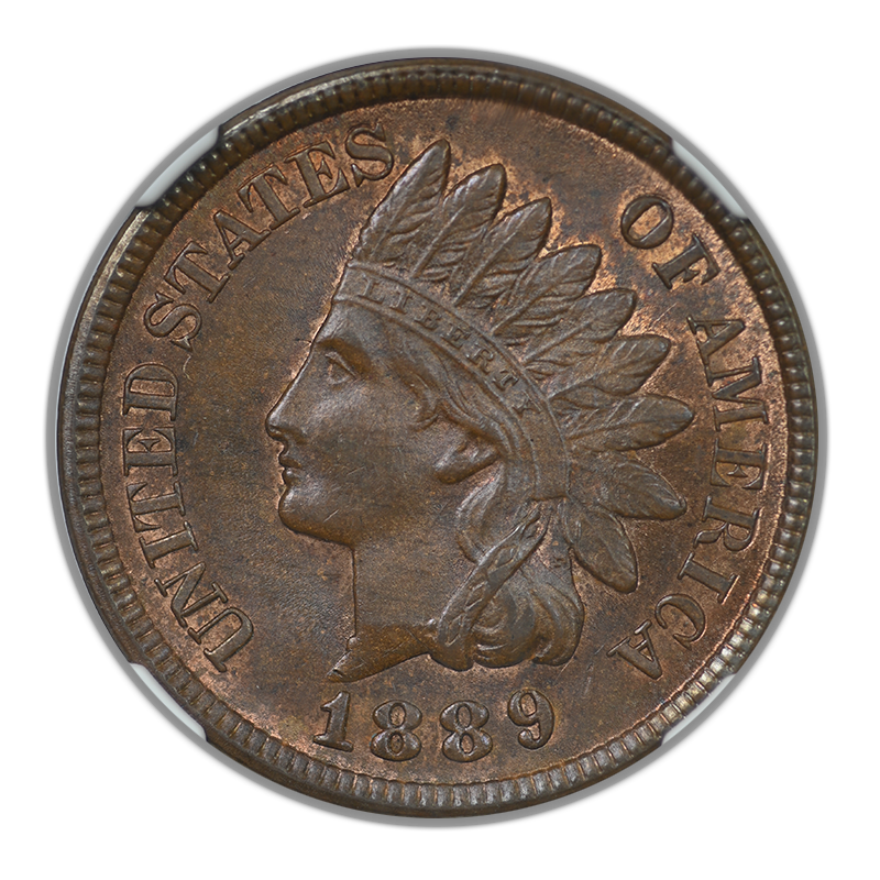 1889 Indian Head Cent 1C NGC MS65+ CAC
