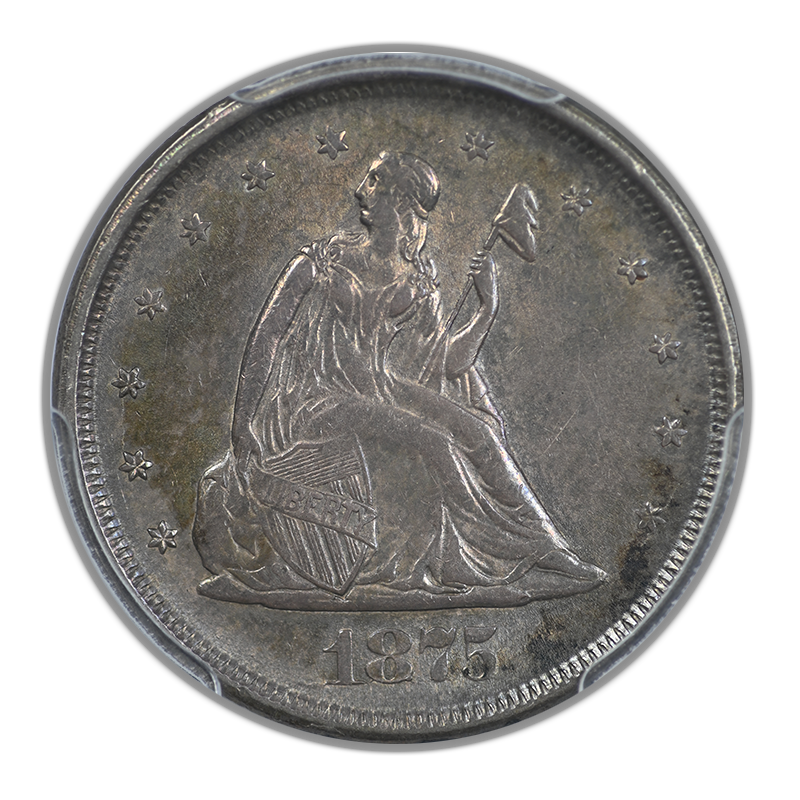 1875-S Twenty Cent Piece 20C PCGS AU58